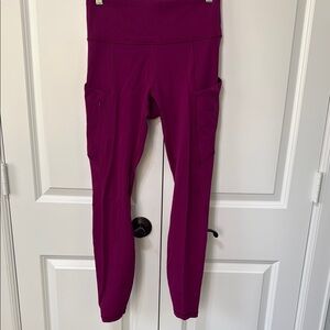 Athleta Up For Anything 7/8 Tight, Magenta, Size Small, S, SM, EUC